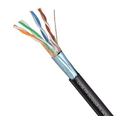 kopen 0.45mm FTP CAT5E Kabel PE Jas Kabel Massief Koper Met Zwart 1000FT online manufacture