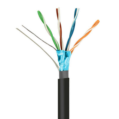 Αγορά 24 AWG 100MHz CAT5E FTP CAT5E καλώδιο εξωτερικό PE 0,47mm Σκληρό χαλκό Pass Fluke 1000Ft online manufacture