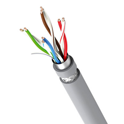 Beli 24AWG Bare Copper Gray Cat5e SFTP Kabel PVC Jacket Untuk Jaringan Aman 1000FT online manufacture
