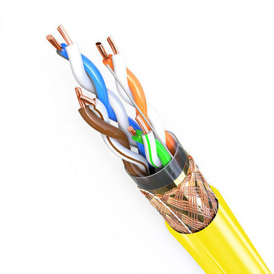 comprare Cable Ethernet blindato in PVC giallo Cat5e SFTP 24AWG di rame 500 ft online manufacture