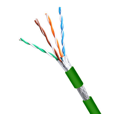 satın al Yeşil SFTP 24 AWG Cat 5E Kablo PVC Ceketed Network Saf Bakır Kalkan 500FT online manufacture