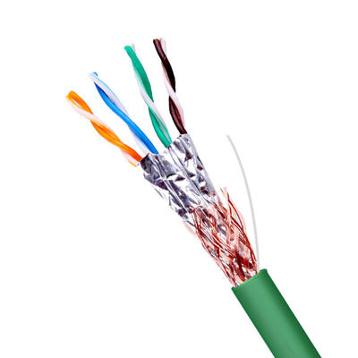 Beli Kabel hijau SFTP CAT5E 0.510mm Tembaga LSZH Kabel Expand Ke 350Hz 24AWG online manufacture