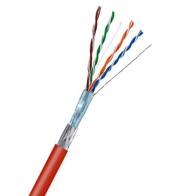 kopen 0.510mm Bare Copper Cat5e SFTP 24AWG Rood PVC Jacket Draad 1000FT online manufacture