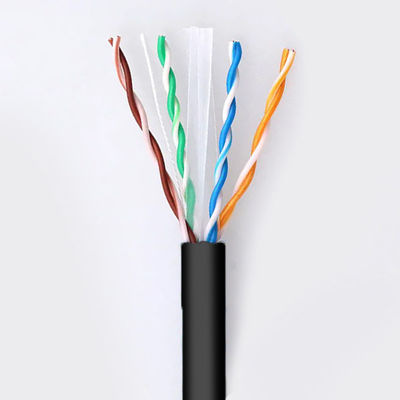 acheter Cable extérieur PE UTP CAT6 câble LAN à grande vitesse noir 23AWG cuivre massif 1000FT online manufacture