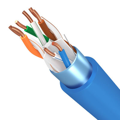 Beli Blue LSZH Jacket FTP CAT6 Kabel 23AWG Bare Copper 1000FT 1gbps Kabel online manufacture