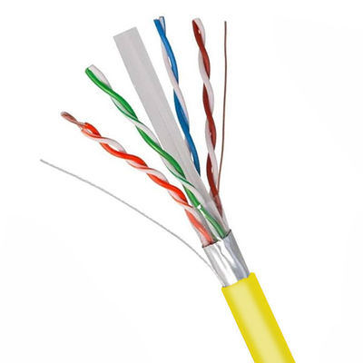 kopen PVC jas Cat6 FTP 23AWG Bare Copper Lan kabel met gele jas 1000FT online manufacture