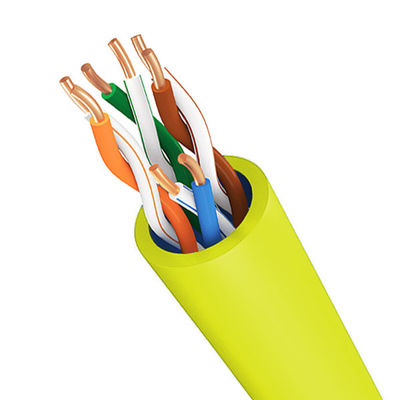 kopen Gele PVC UTP CAT6A kabel 500MHz 10Gbps zuurstofvrij koper 1000FT online manufacture