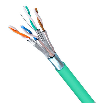 Buy 23AWG 550MHz FFTP CAT6A F FTP Cable  1000FT Green PVC Jacket online manufacture