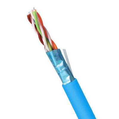 Beli 500MHz 23AWG FFTP CAT6A Kabel Biru Kabel PVC Jacket Kabel FUTP Kabel online manufacture