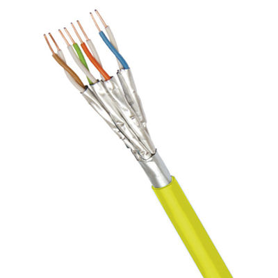 Beli Kuning 23AWG CAT6A F FTP Kabel LSZH Ethernet Kabel 500MHz 305m HDPE online manufacture