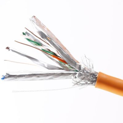 Αγορά Χονδρικός χονδρικός καλώδιο CAT6A SFTP 23AWG CPR LSZH Orange Jacket 10Gbps Καλώδιο βιομηχανικής ποιότητας online manufacture