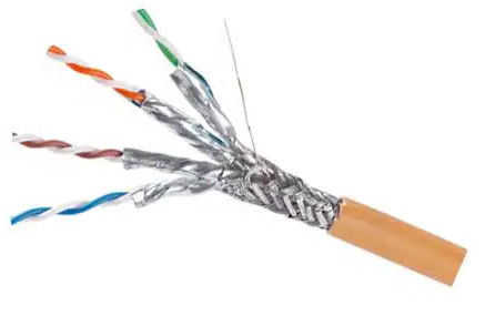 kupować Wielkość hurtowa CAT6A SFTP 23AWG PVC żółty kabel kablowy 550MHz 10Gbps Kabel sieciowy online manufacture