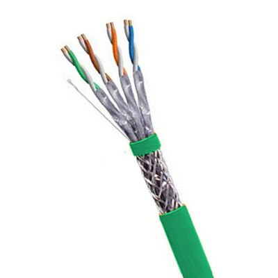 Beli 1000FT CAT7 SFTP 23AWG LSZH Green Jacket Ethernet Kabel Untuk 10Gbps 600MHz online manufacture
