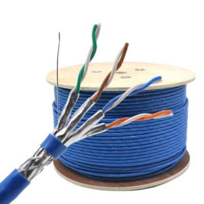 comprare PVC S FTP CAT 7A 23AWG Cavo Ethernet blu protetto a 1000 MHz online manufacture
