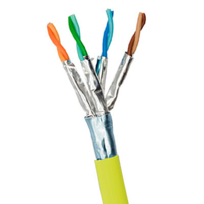 Buy LSZH Yellow Jacket FFTP CAT8 Cable 22AWG 2000MHz Ethernet High Speed Cable 1000Ft online manufacture