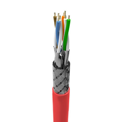 comprar Cabo CAT8 SFTP 22AWG LSZH de Alta Velocidade Vermelho 40Gbps 2000MHz Pronto para Data Center online manufacture