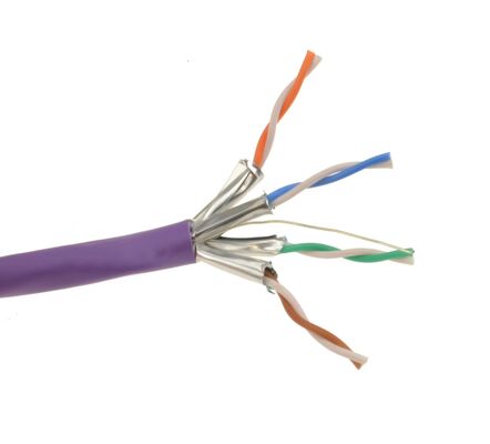 কেনা CAT6A UFTP কেবল শিল্ডেড ল্যান সলিড কপার LSZH পার্পল ইন্ডাস্ট্রিয়াল নেটওয়ার্ক কেবল online manufacture