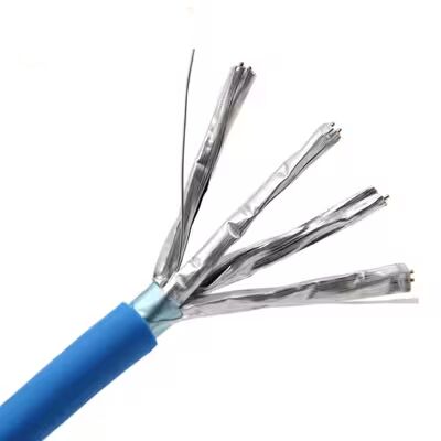 buy 24AWG SFTP CAT5E καλώδιο 100MHz Purple PVC Jacket Shielded Lan καλώδιο 500FT online manufacture