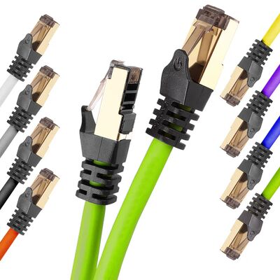 ซื้อ สายเคเบิล CAT8 แบบมีฉนวนหุ้ม ออกแบบมาสำหรับเครือข่าย 40 Gigabit Ethernet รองรับความถี่ 2000 MHz และเข้ากันได้กับรุ่นก่อนหน้า online manufacture