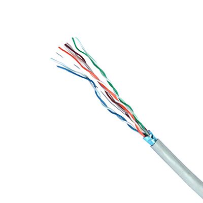 buy Cabo de Rede Blindado FTP CAT5E Cobre Sólido 1Gbps LSZH Industrial para Data Center Ethernet Cinza online manufacture