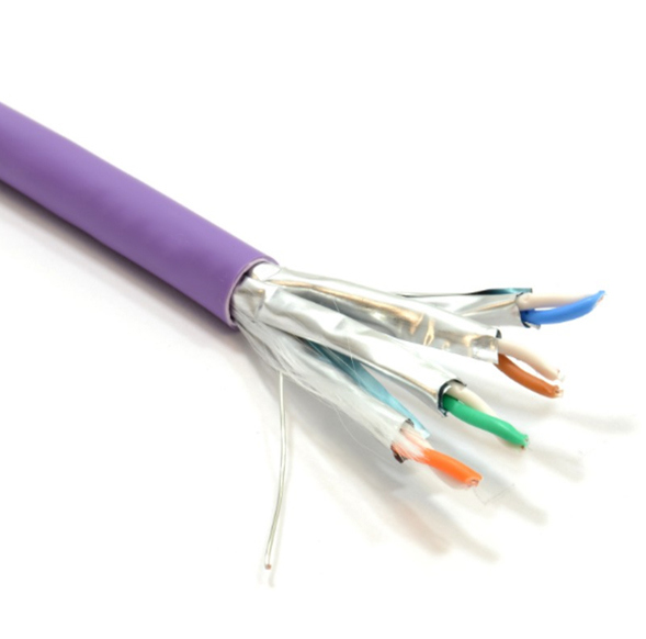 CAT6A SFTP Cable LSZH Shielded Bulk LAN Cable For Data Center Business ...